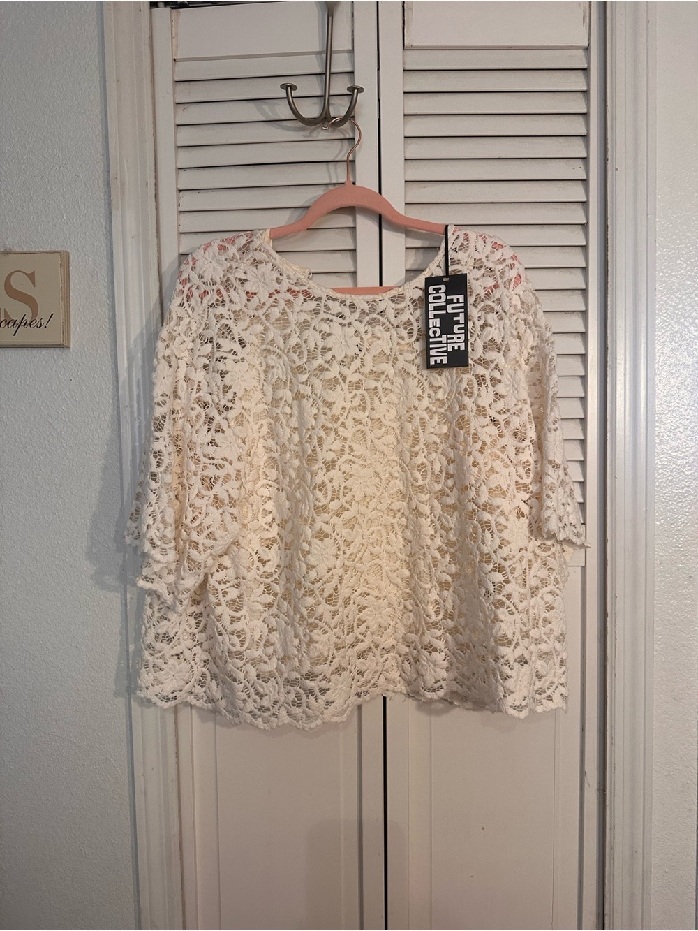 Women's Cream Lace Blouse